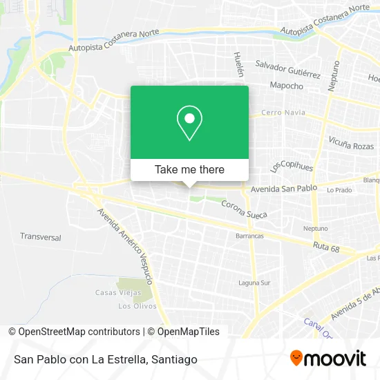 San Pablo con La Estrella map