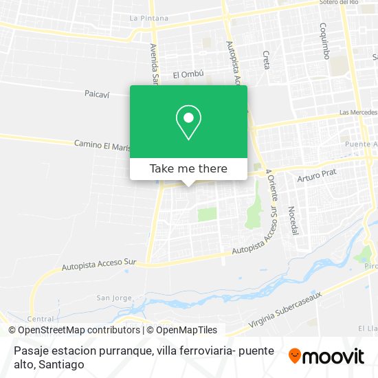 Pasaje estacion purranque, villa ferroviaria- puente alto map