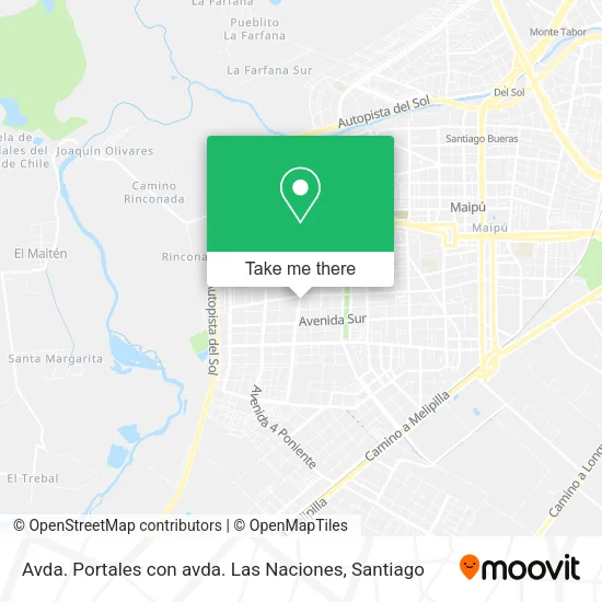 Avda. Portales con avda. Las Naciones map