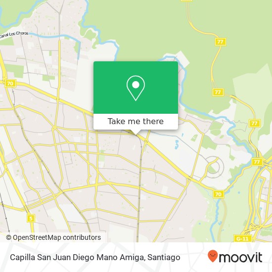 Mapa de Capilla San Juan Diego Mano Amiga