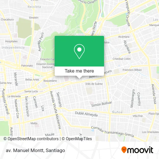 av. Manuel Montt map