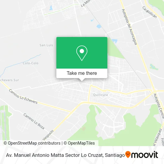Mapa de Av. Manuel Antonio Matta Sector Lo Cruzat