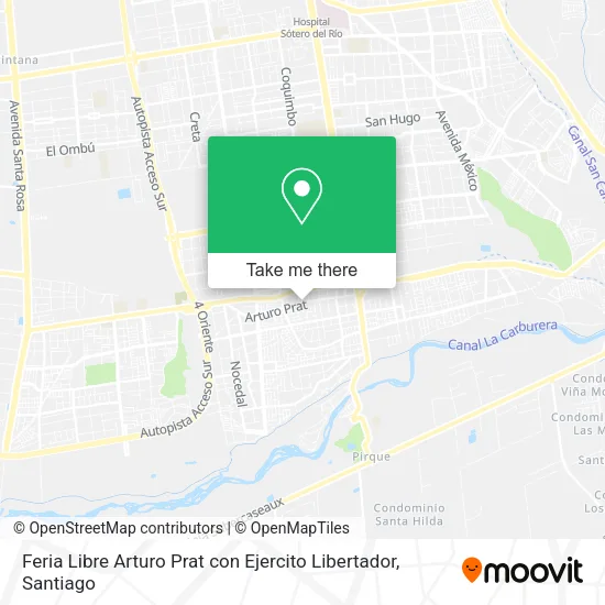 Feria Libre Arturo Prat con Ejercito Libertador map