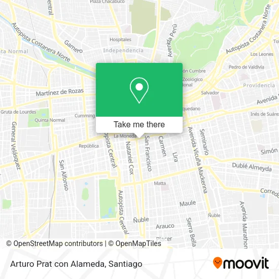 Arturo Prat con Alameda map