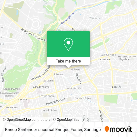 Banco Santander sucursal Enrique Foster map