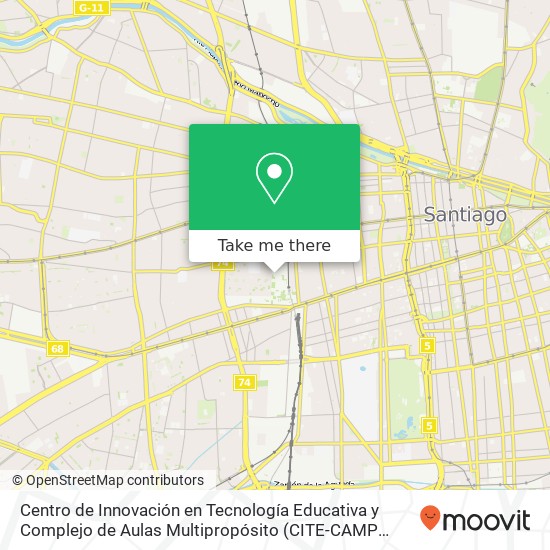 Mapa de Centro de Innovación en Tecnología Educativa y Complejo de Aulas Multipropósito