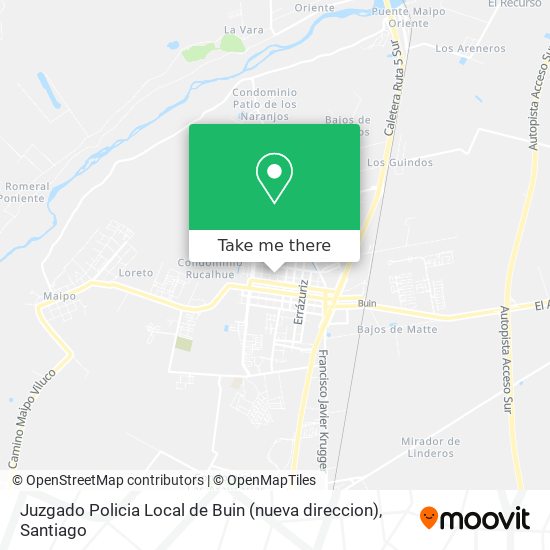 Juzgado Policia Local de Buin (nueva direccion) map