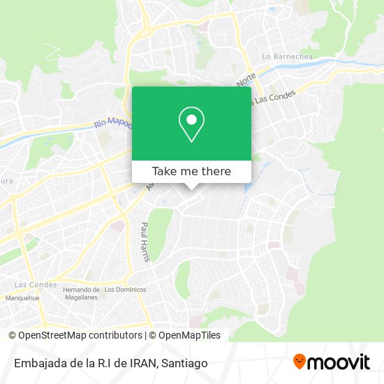 Mapa de Embajada de la R.I de IRAN