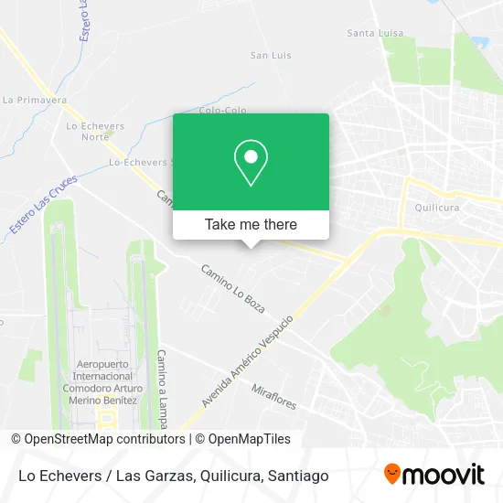 Lo Echevers / Las Garzas, Quilicura map