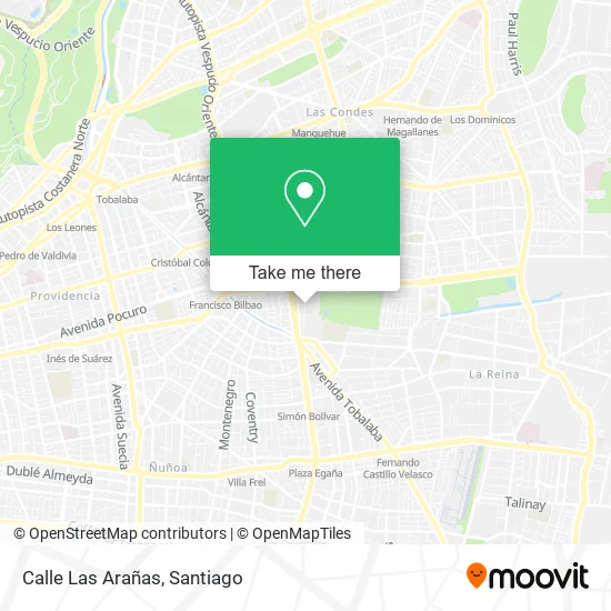 Mapa de Calle Las Arañas