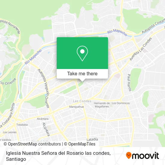 Iglesia Nuestra Señora del Rosario las condes map