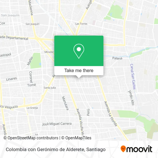 Colombia con Gerónimo de Alderete map