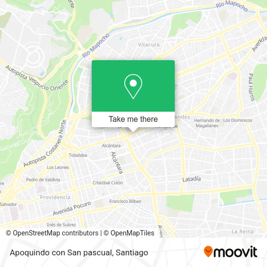 Mapa de Apoquindo con San pascual