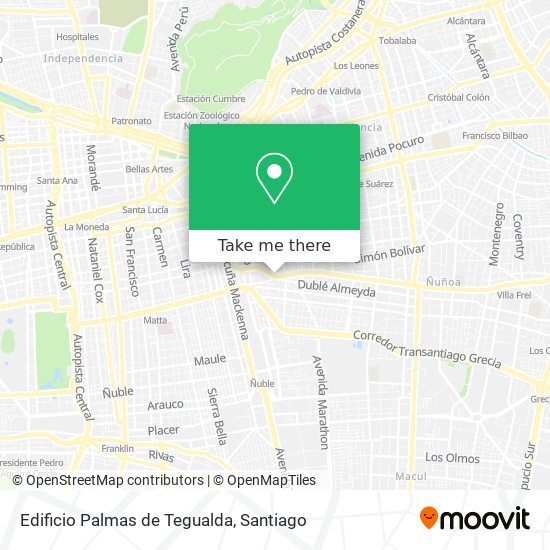 Edificio Palmas de Tegualda map