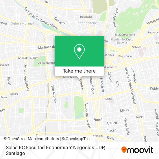 Salas EC Facultad Economía Y Negocios UDP map