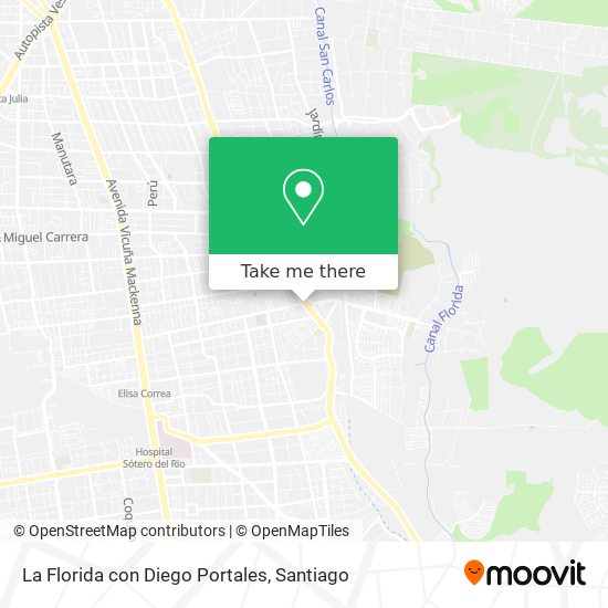 La Florida con Diego Portales map