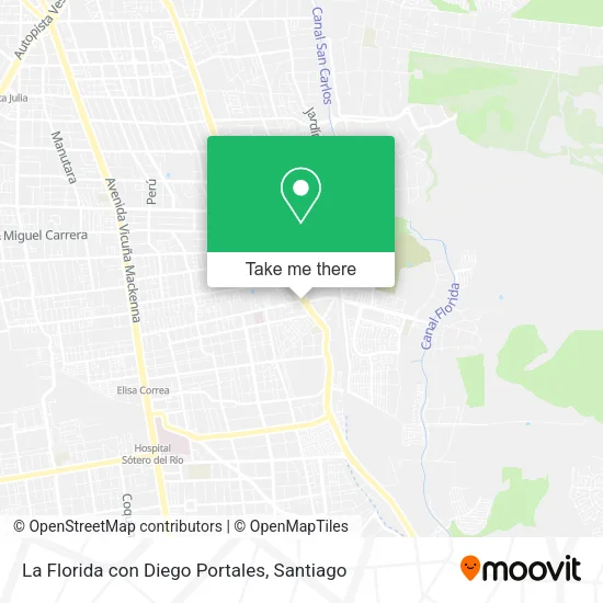 La Florida con Diego Portales map