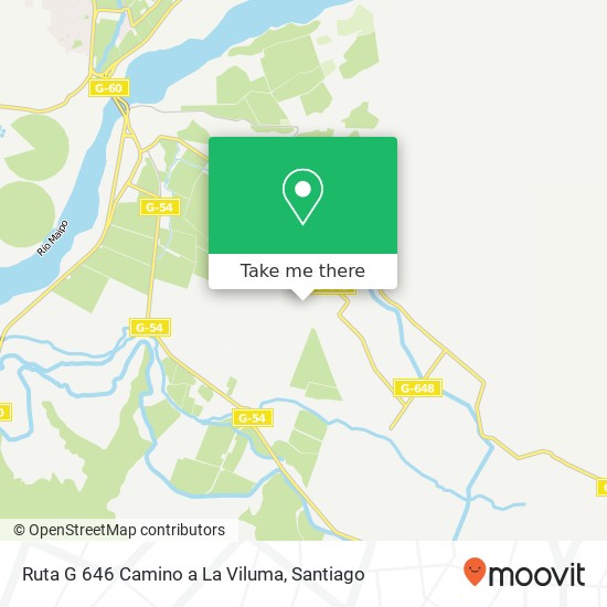 Ruta G 646 Camino a La Viluma map