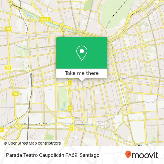 Parada Teatro Caupolicán PA69 map