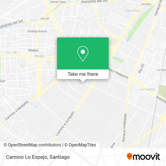 Camino Lo Espejo map