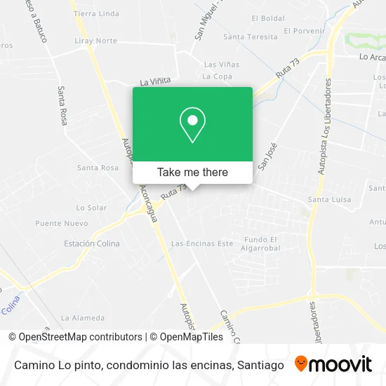 Mapa de Camino Lo pinto, condominio las encinas