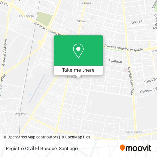 Registro Civil El Bosque map
