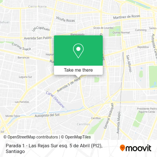 Parada 1 - Las Rejas Sur esq. 5 de Abril (PI2) map