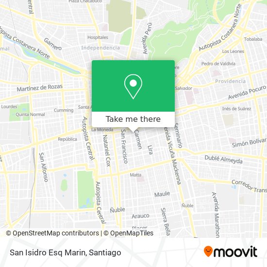 San Isidro Esq Marin map