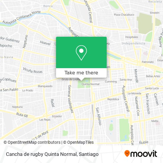 Mapa de Cancha de rugby Quinta Normal