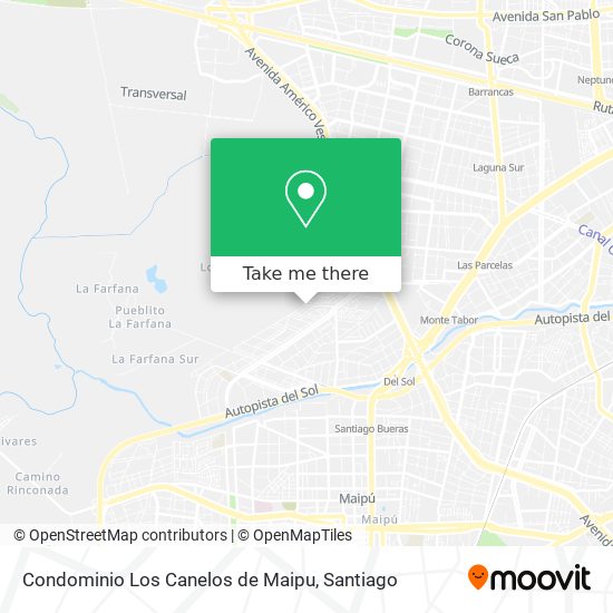 Condominio Los Canelos de Maipu map