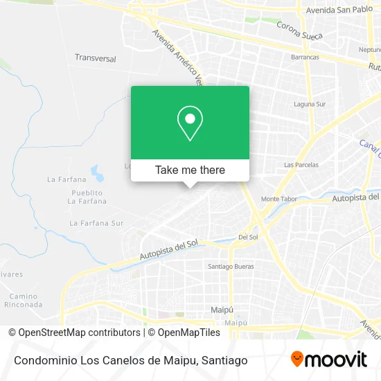 Condominio Los Canelos de Maipu map