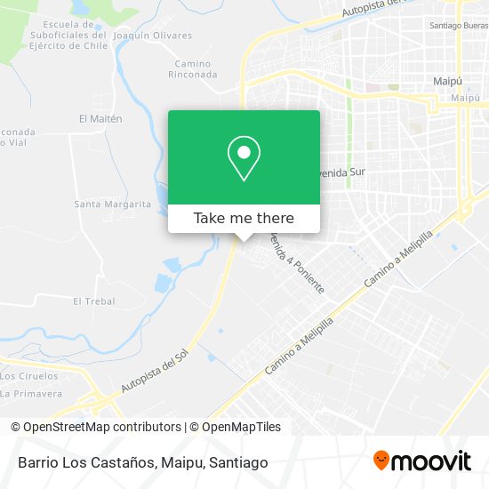 Barrio Los Castaños, Maipu map
