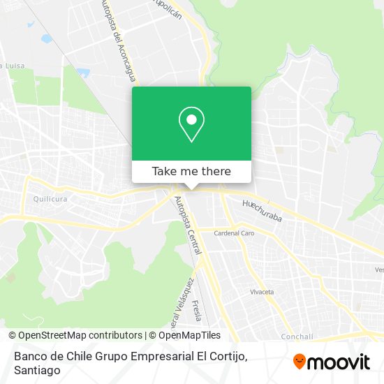 Mapa de Banco de Chile Grupo Empresarial El Cortijo