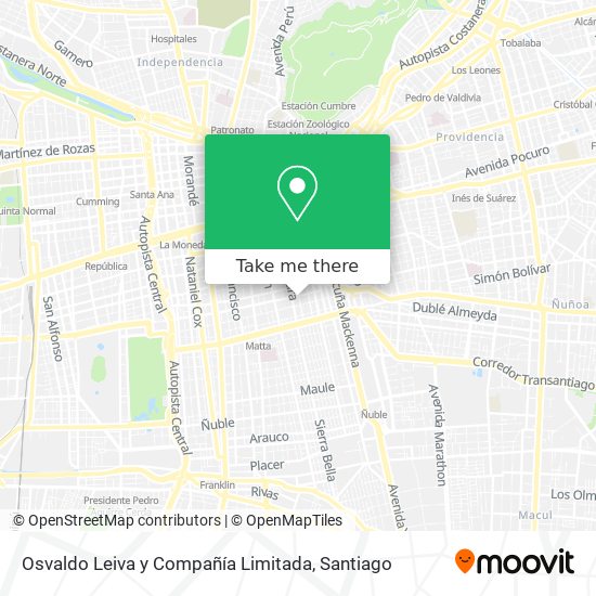 Osvaldo Leiva y Compañía Limitada map