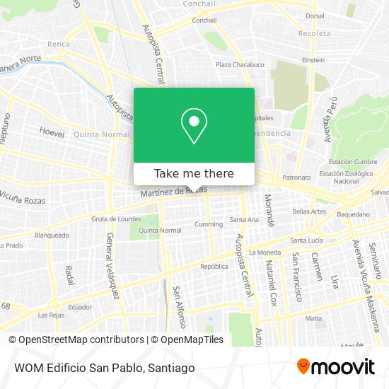 Mapa de WOM Edificio San Pablo