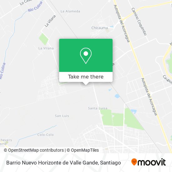 Barrio Nuevo Horizonte de Valle Gande map