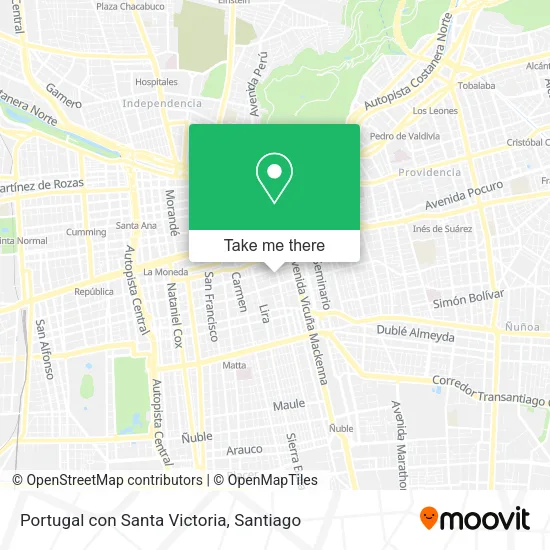 Portugal con Santa Victoria map