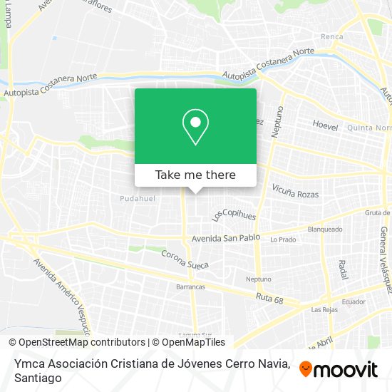 Mapa de Ymca Asociación Cristiana de Jóvenes Cerro Navia