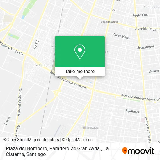 Plaza del Bombero, Paradero 24 Gran Avda., La Cisterna map