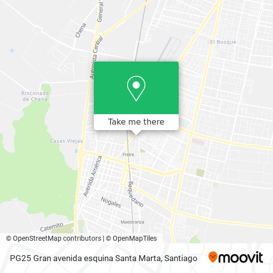 PG25 Gran avenida esquina Santa Marta map
