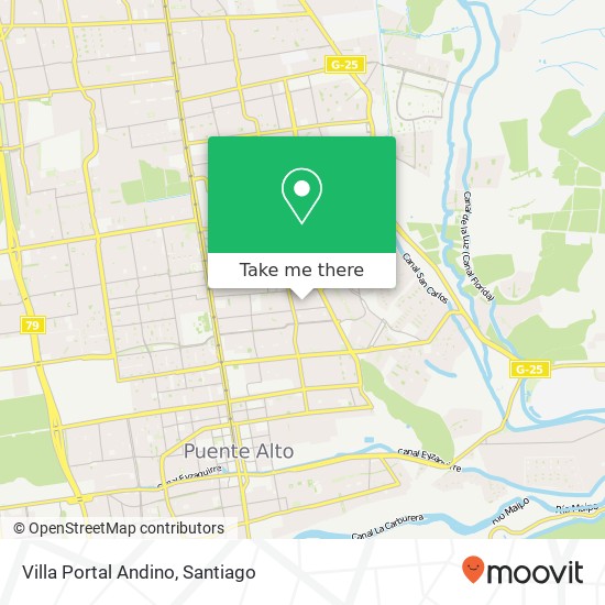 Villa Portal Andino map