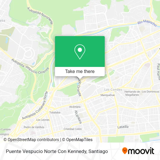 Puente Vespucio Norte Con Kennedy map