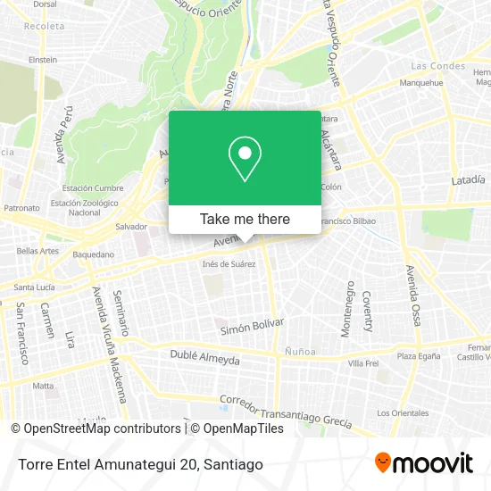 Mapa de Torre Entel Amunategui 20