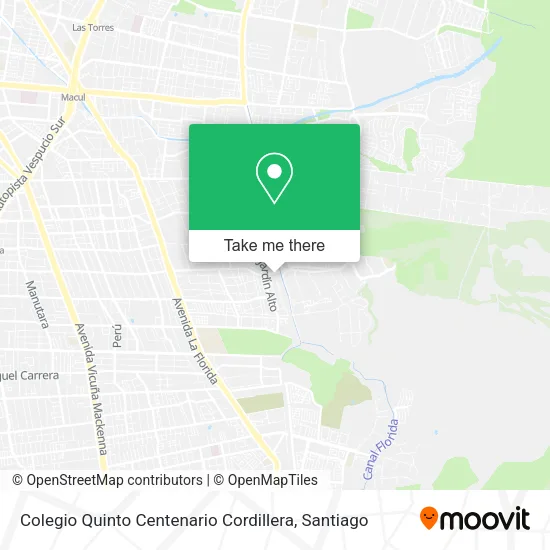 Colegio Quinto Centenario Cordillera map