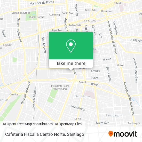 Cafetería Fiscalía Centro Norte map