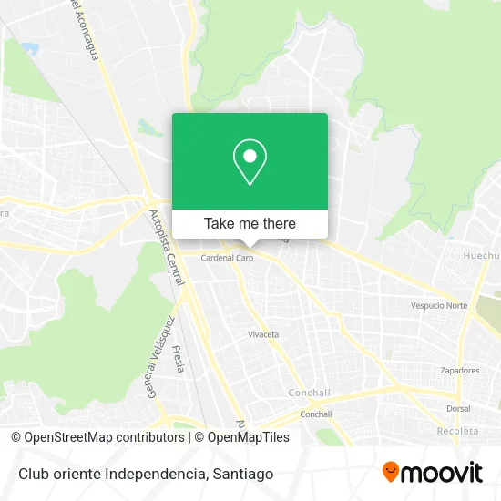 Club oriente Independencia map