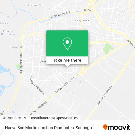 Nueva San Martín con Los Diamantes map