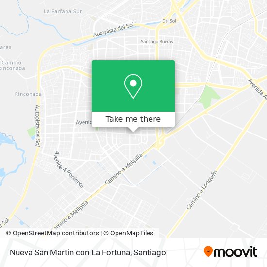 Nueva San Martin con La Fortuna map
