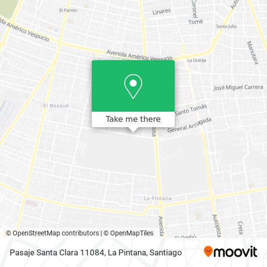 Pasaje Santa Clara 11084, La Pintana map