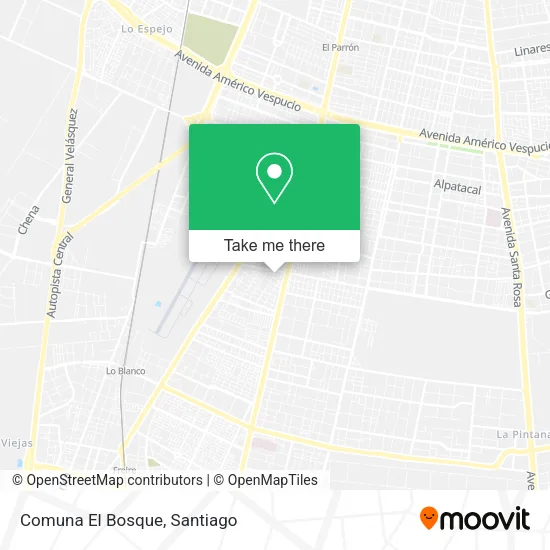 Comuna El Bosque map